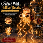 🎄Last day 49% OFF⛄Snowman Magic Fountain-Flowing Snowflake LED Christmas Garden Light❄️