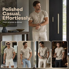 💨 Men’s Performance Henley Shirt – Breathable, Stretchy & Built for Everyday Comfort