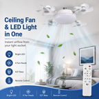 🌬️ SUMMER SALE 50% OFF 💡No-Wiring Ceiling Fan Light with Remote Control