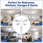 🌬️ SUMMER SALE 50% OFF 💡No-Wiring Ceiling Fan Light with Remote Control