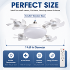 🌬️ SUMMER SALE 50% OFF 💡No-Wiring Ceiling Fan Light with Remote Control