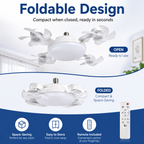 🌬️ SUMMER SALE 50% OFF 💡No-Wiring Ceiling Fan Light with Remote Control