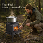 StickBlaze Foldable Wood Burning Stove - Never Pack Camp Fuel Again