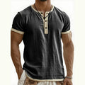 💨 Men’s Performance Henley Shirt – Breathable, Stretchy & Built for Everyday Comfort