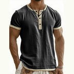 💨 Men’s Performance Henley Shirt – Breathable, Stretchy & Built for Everyday Comfort